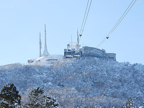 函館山　冬の展望台